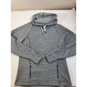 Noble Outfitters Tug-Free Cowl Neck Fleece Pullover Gray Heather Womens‎ Large